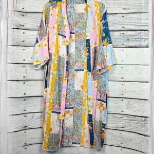 Cato Patchwork Floral Kimono Cardigan Plus 18 20W